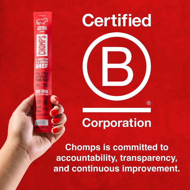 slide 8 of 9, Chomps Snack Sticks Chomps Original Beef Stick 1.15oz, 1.15 oz