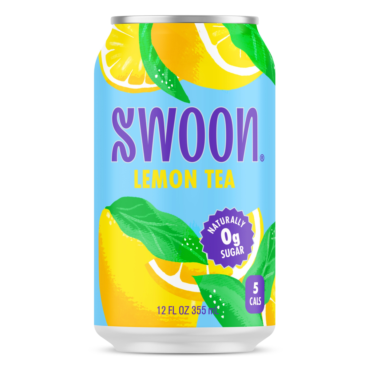 slide 1 of 13, Swoon Zero Sugar Lemon Tea, 12 oz