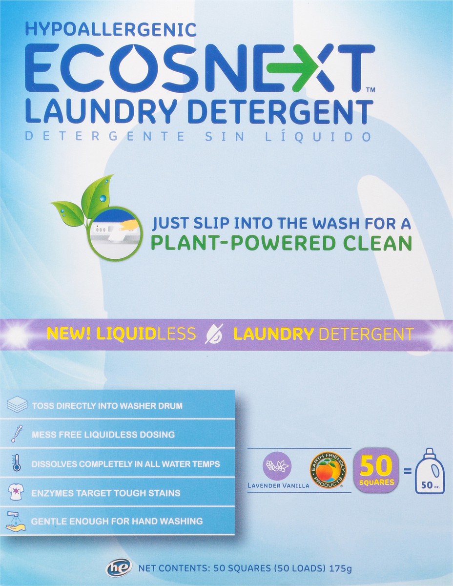 slide 4 of 10, Earth Friendly Products Hypoallergenic Lavender Vanilla Laundry Detergent 50 ea, 1 ct