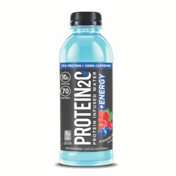 Protein Water Beverage, Protein Infused, +Energy, Blueberry Raspberry - 16.9 oz