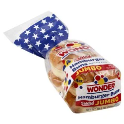 Wonder Hamburger Buns, Seeded, Jumbo