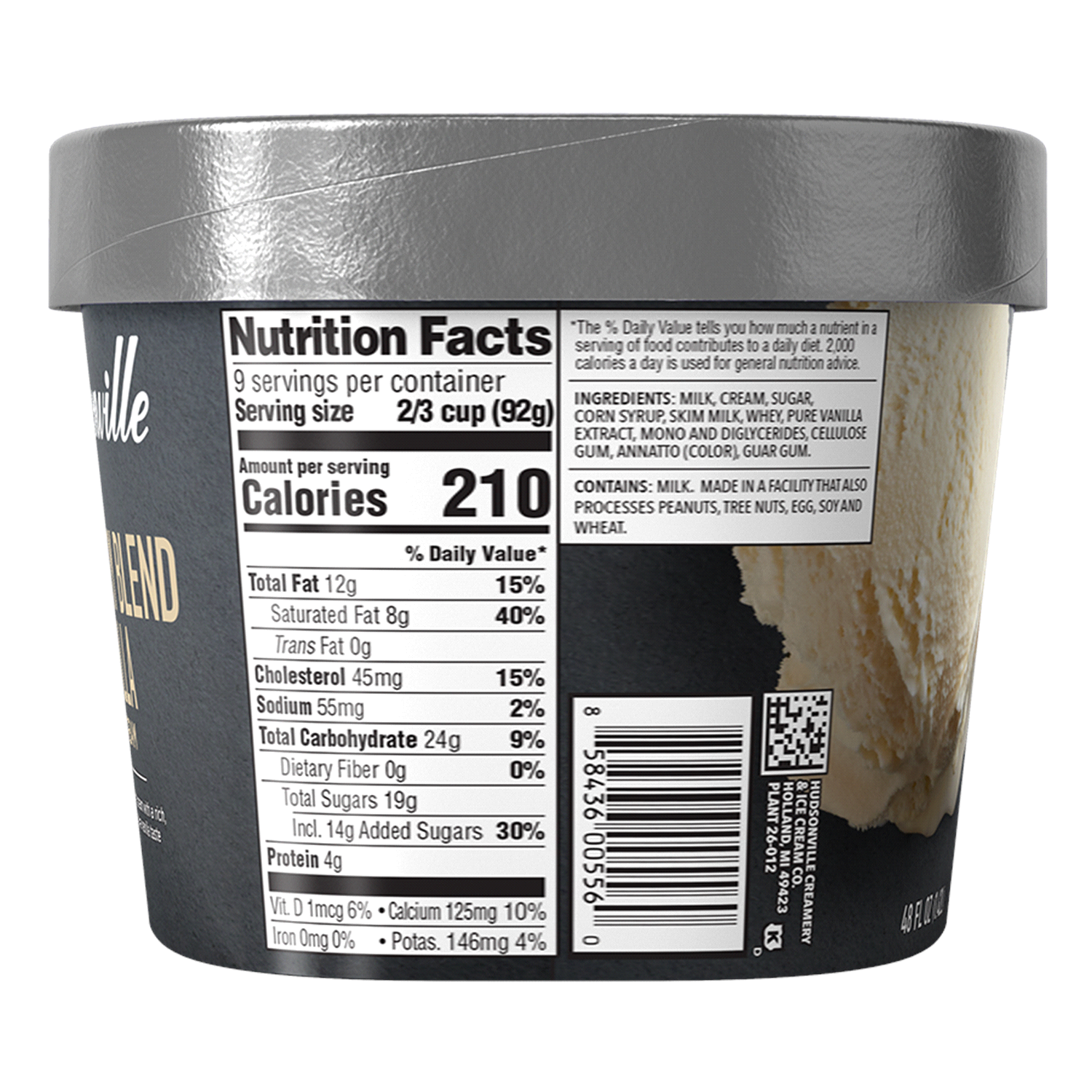 slide 2 of 4, Hudsonville Ice Cream Husonville Creamery Vanilla Blend Ice Cream, 48 oz