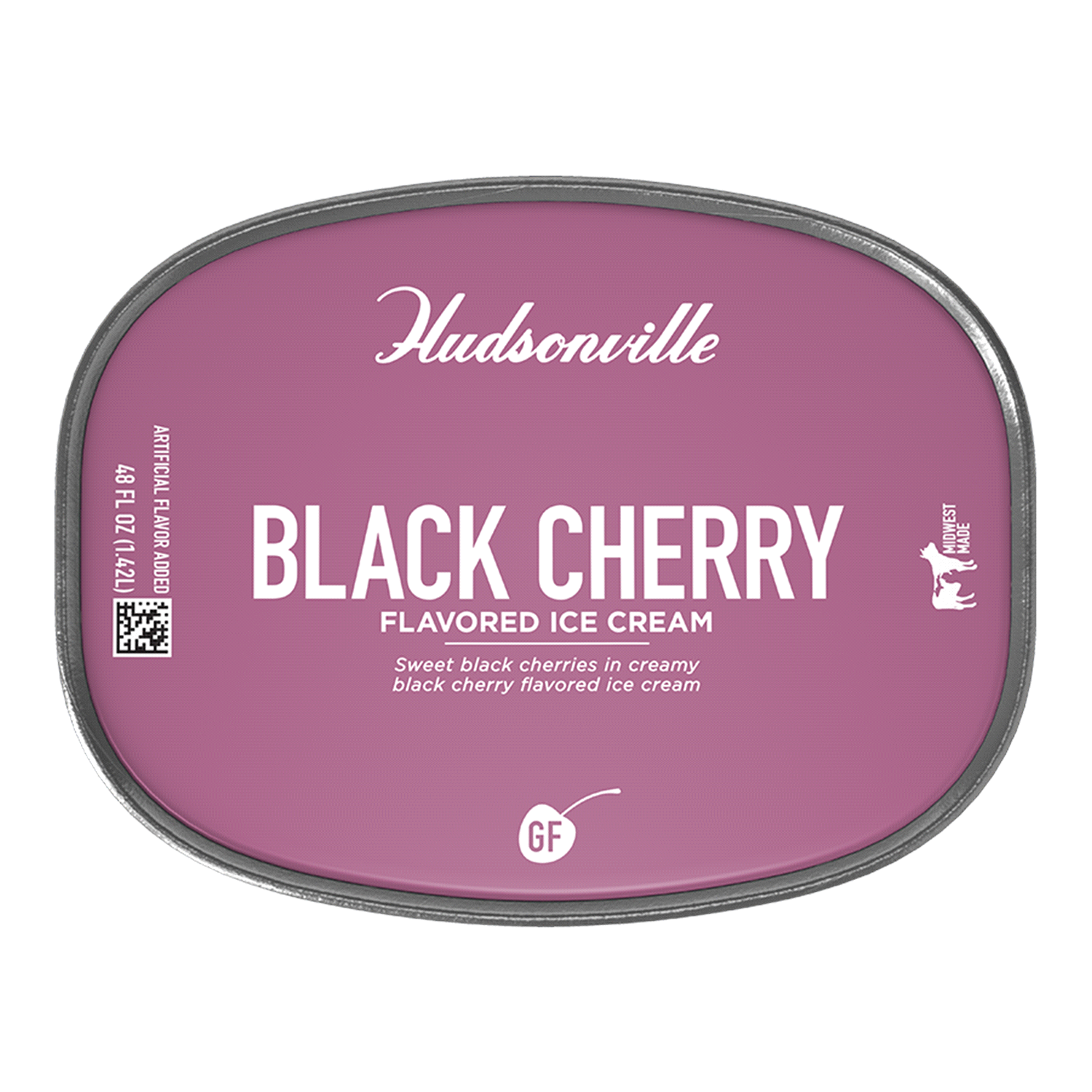 slide 4 of 4, Hudsonville Black Cherry Flavored Ice Cream 48 fl oz, 48 fl oz