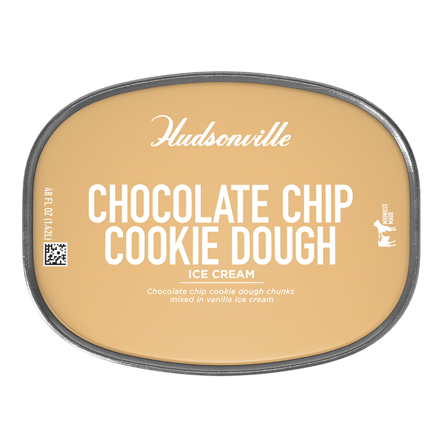 slide 4 of 4, Hudsonville Chocolate Chip Cookie Dough Ice Cream Tub, 48 oz
