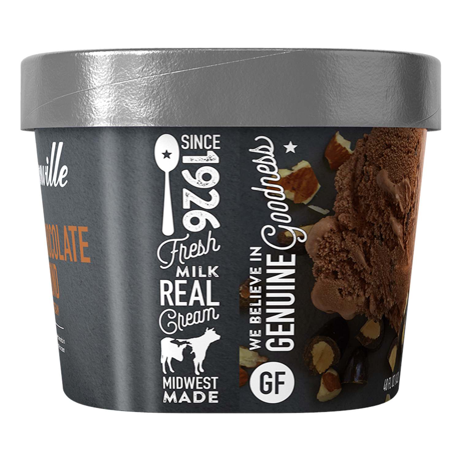 slide 3 of 4, Hudsonville Double Chocolate Almond Ice Cream 48 fl oz, 48 fl oz