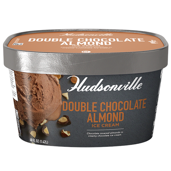 slide 10 of 21, Hudsonville Ice Cream Double Chocolate Almond, 48 oz