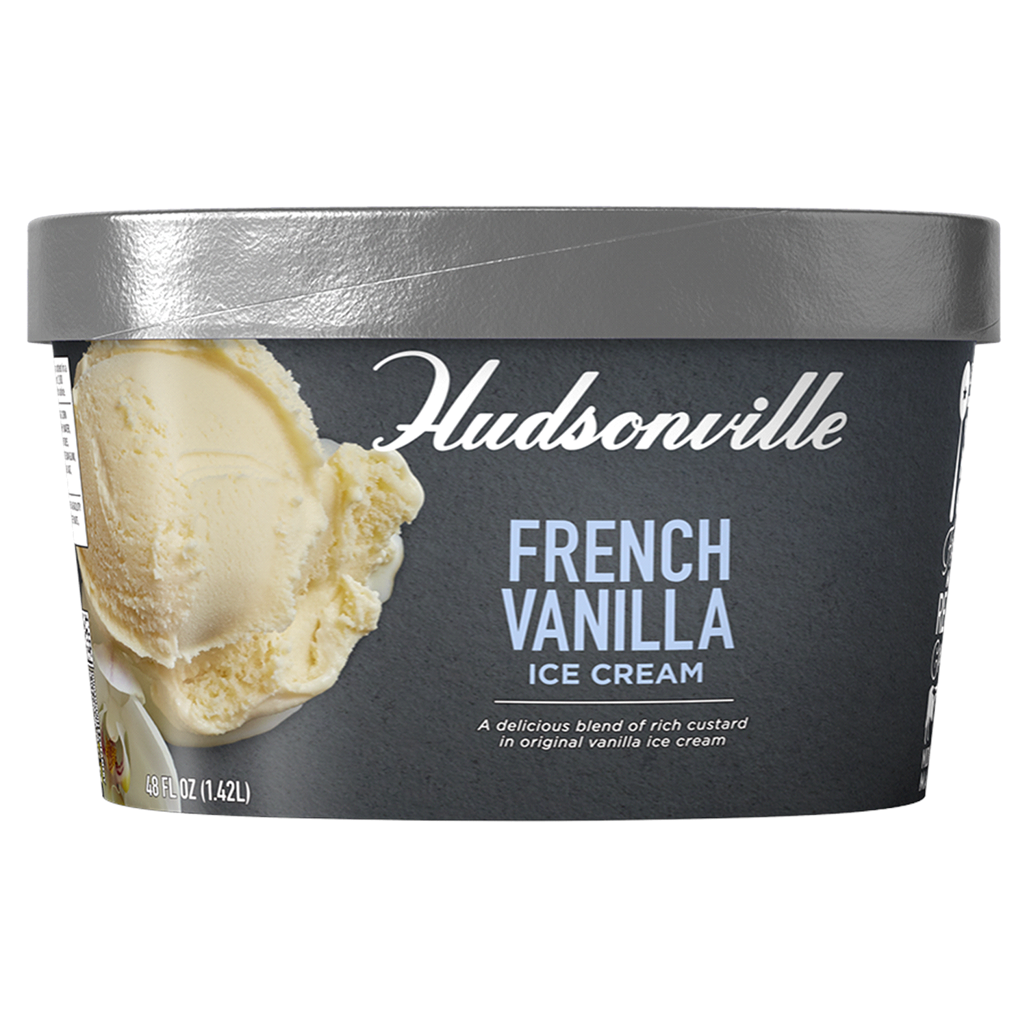 slide 1 of 5, Hudsonville French Vanilla Ice Cream 48 fl oz, 48 fl oz