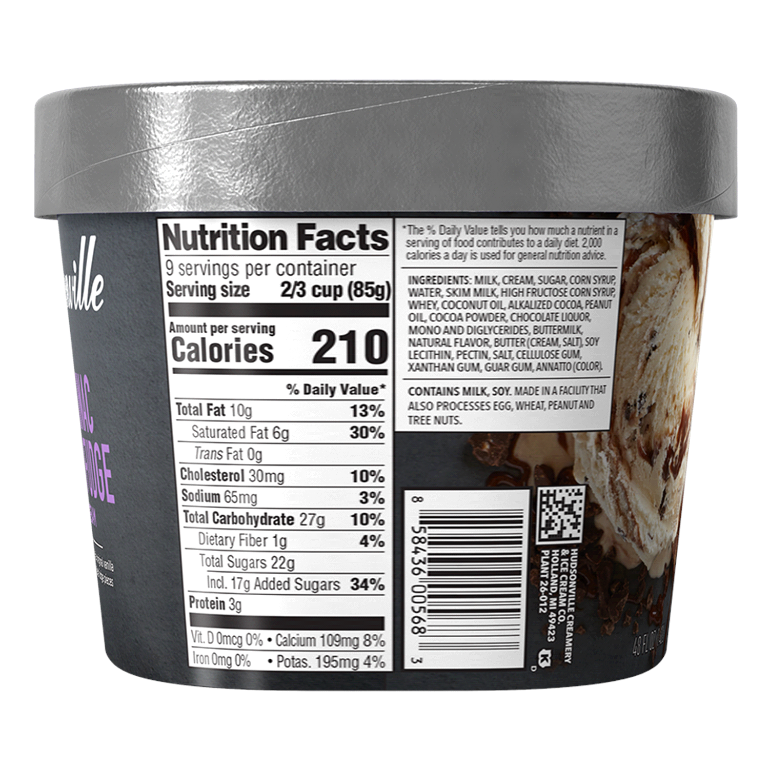 slide 2 of 4, Hudsonville Mackinac Island Fudge Ice Cream 48 fl oz, 48 fl oz