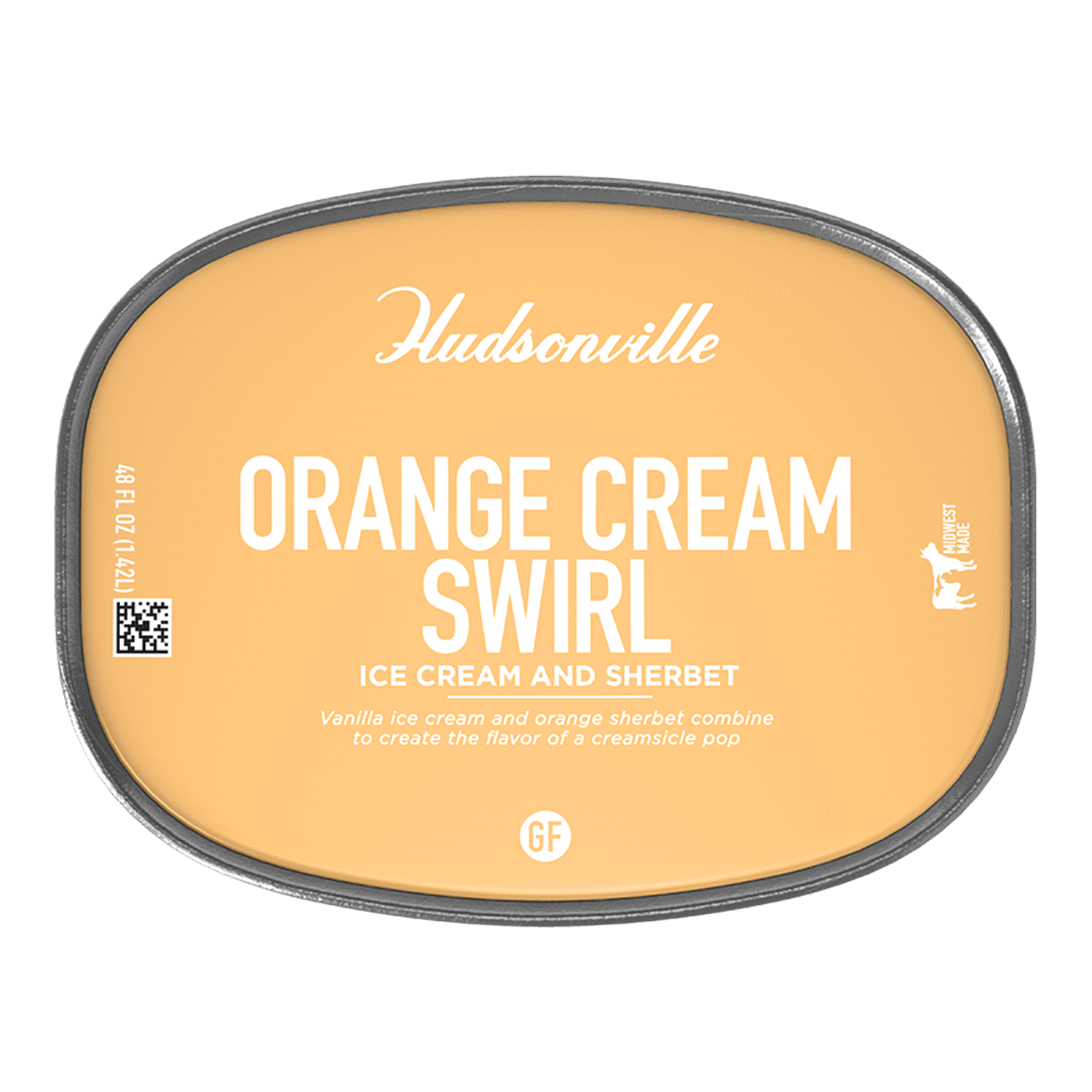 slide 4 of 4, Hudsonville Ice Cream Orange Cream Swirl, 48 oz