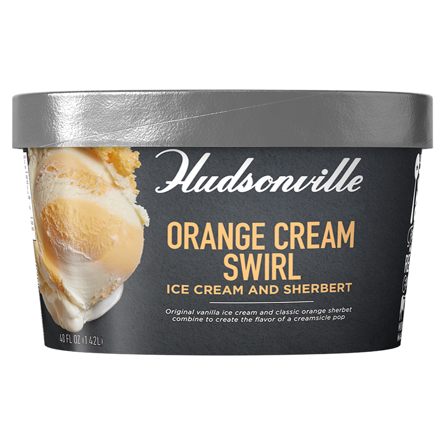slide 1 of 4, Hudsonville Ice Cream Orange Cream Swirl, 48 oz