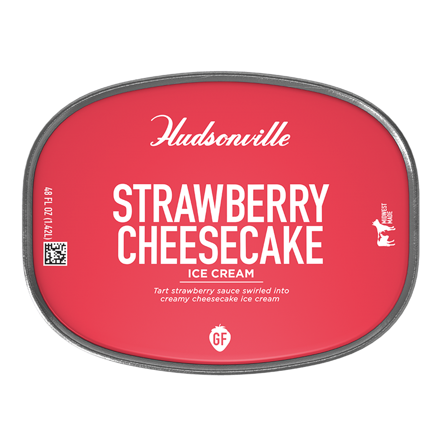 slide 4 of 4, Hudsonville Strawberry Cheesecake Ice Cream 48 oz, 48 oz