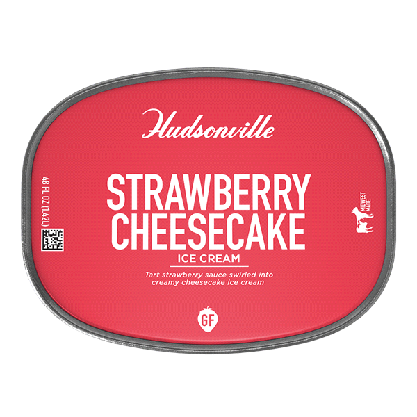 slide 5 of 21, Hudsonville Ice Cream, Strawberry Cheesecake, 48 oz