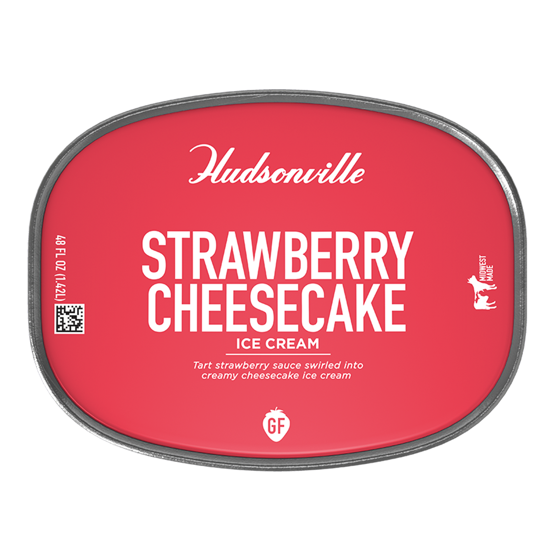 slide 6 of 21, Hudsonville Ice Cream, Strawberry Cheesecake, 48 oz