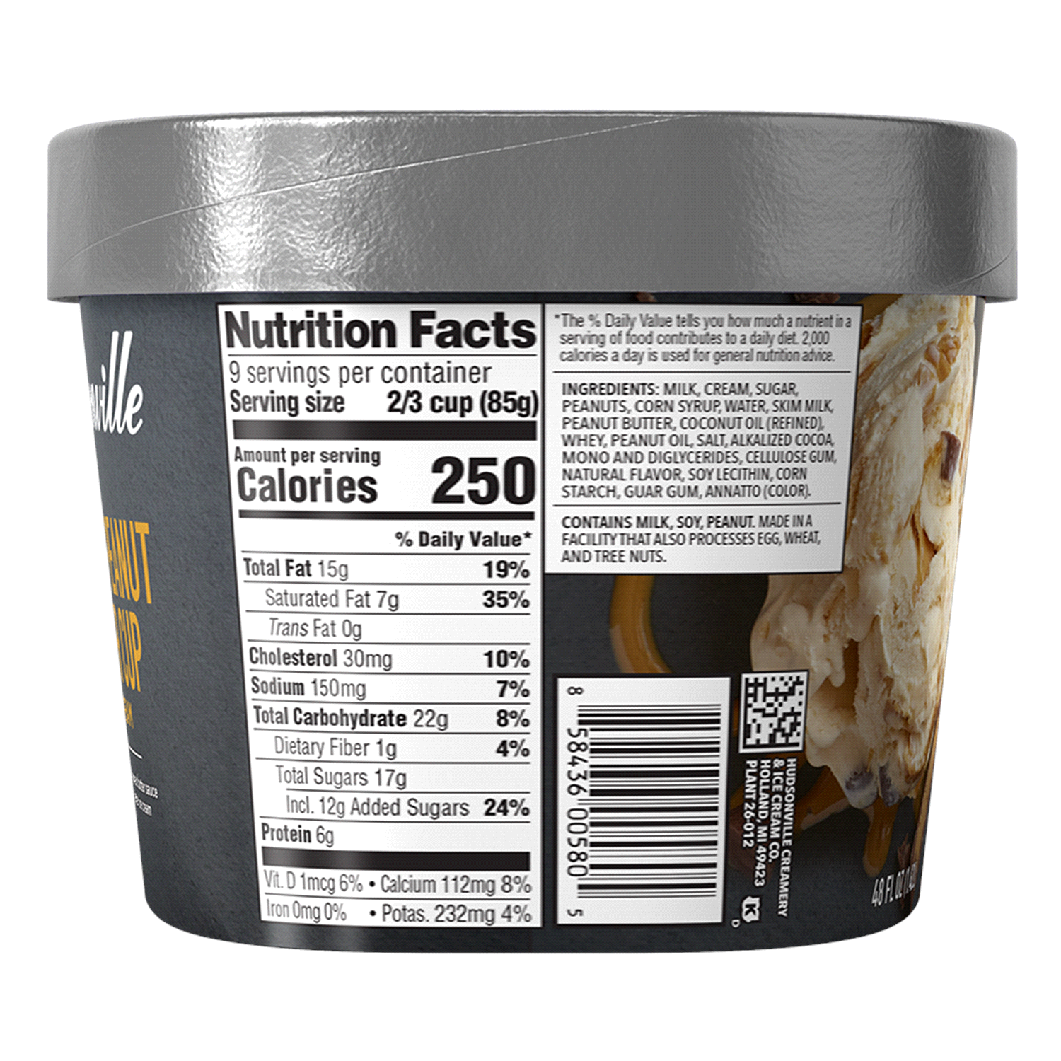 slide 2 of 4, Hudsonville Triple Peanut Butter Cup Ice Cream 48 oz, 48 oz