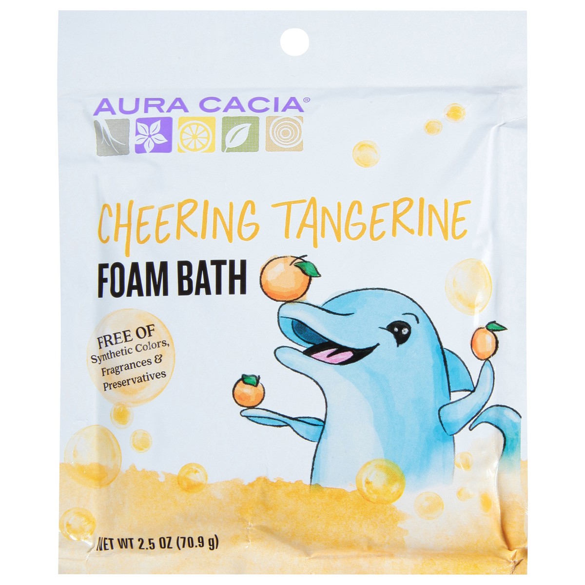 slide 1 of 9, Aura Cacia Cheering Aromatherapy Foam Bath For Kids, 2.5 oz