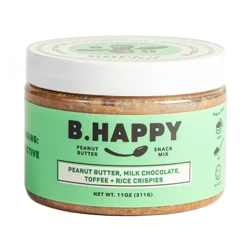 B. Happy Peanut Butter, Milk Chocolate, Toffee + Rice Crispies Snack Mix 11 oz