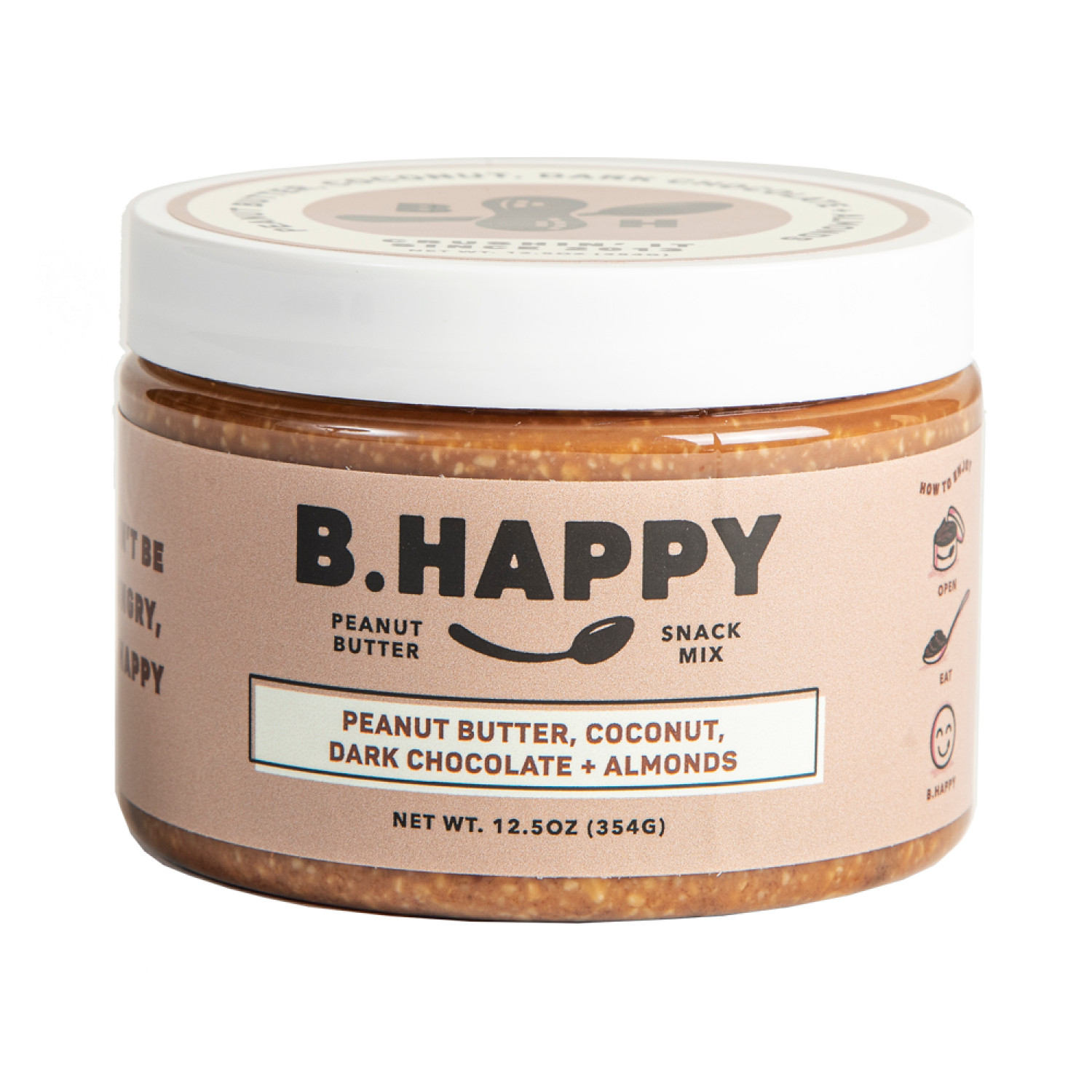 slide 1 of 1, B. Happy Don't Worry Peanut Butter Snack Mix 12 oz, 12 oz