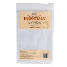 Kitchen Essentials Utility White Bib Apron