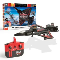 FAO Schwarz Thunderbolt Jet X2 Drone: Beginner Remote Control with Rechargeable Battery for Indoor & Outdoor Use