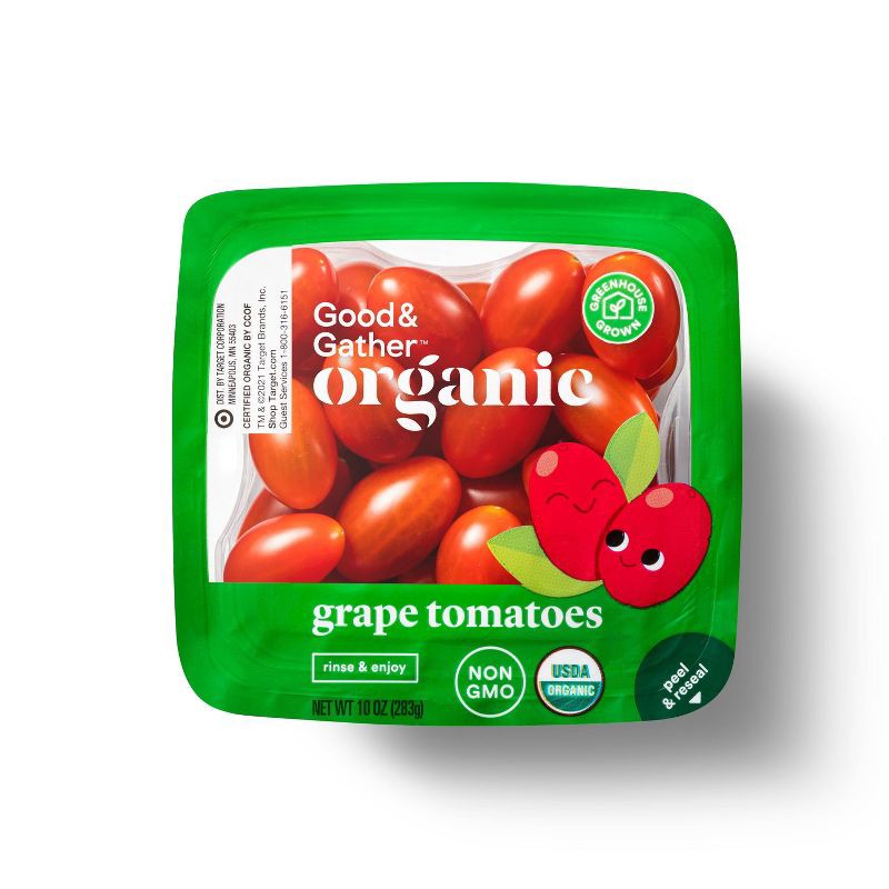 slide 1 of 4, Organic Grape Tomatoes - 10oz - Good & Gather™, 10 oz