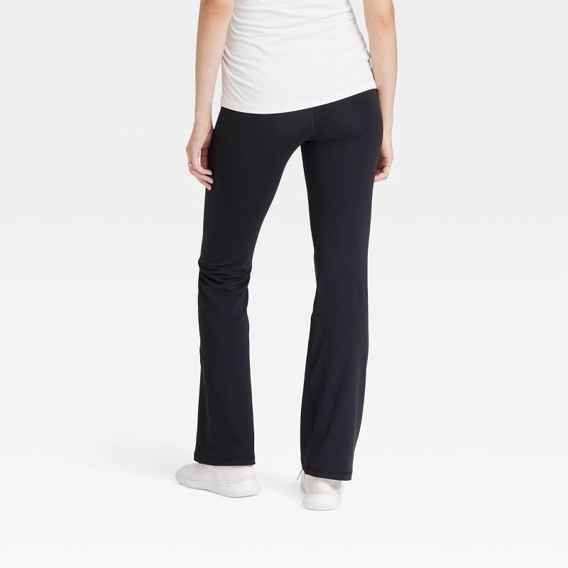 Fold Down Active Flare Leg Maternity And Beyond Leggings - Isabel Maternity  by Ingrid & Isabel Black XS 1 ct