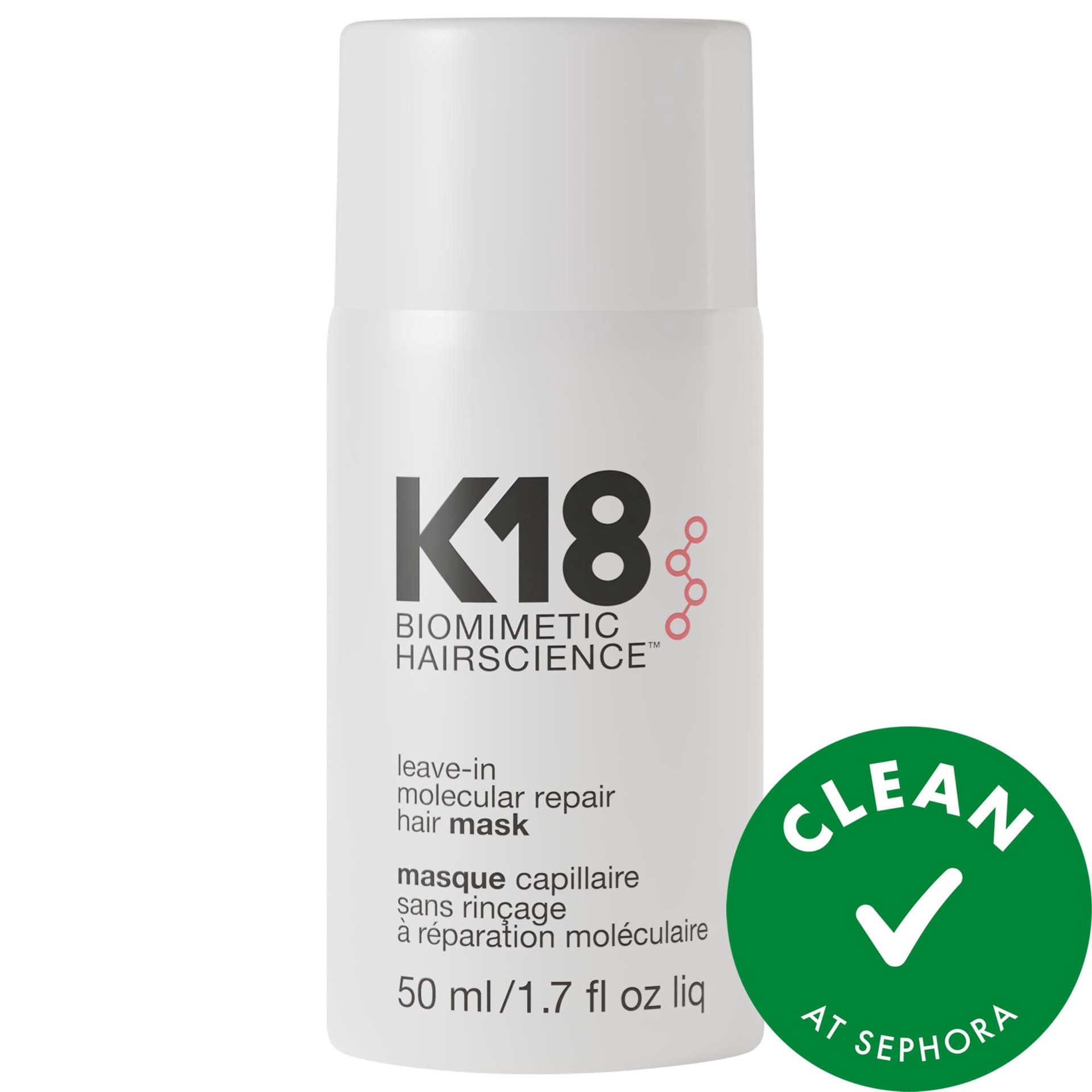 slide 1 of 12, K18 Biomimetic Hairscience Leave-In Molecular Repair Hair Mask 1.7 oz/ 50 mL,