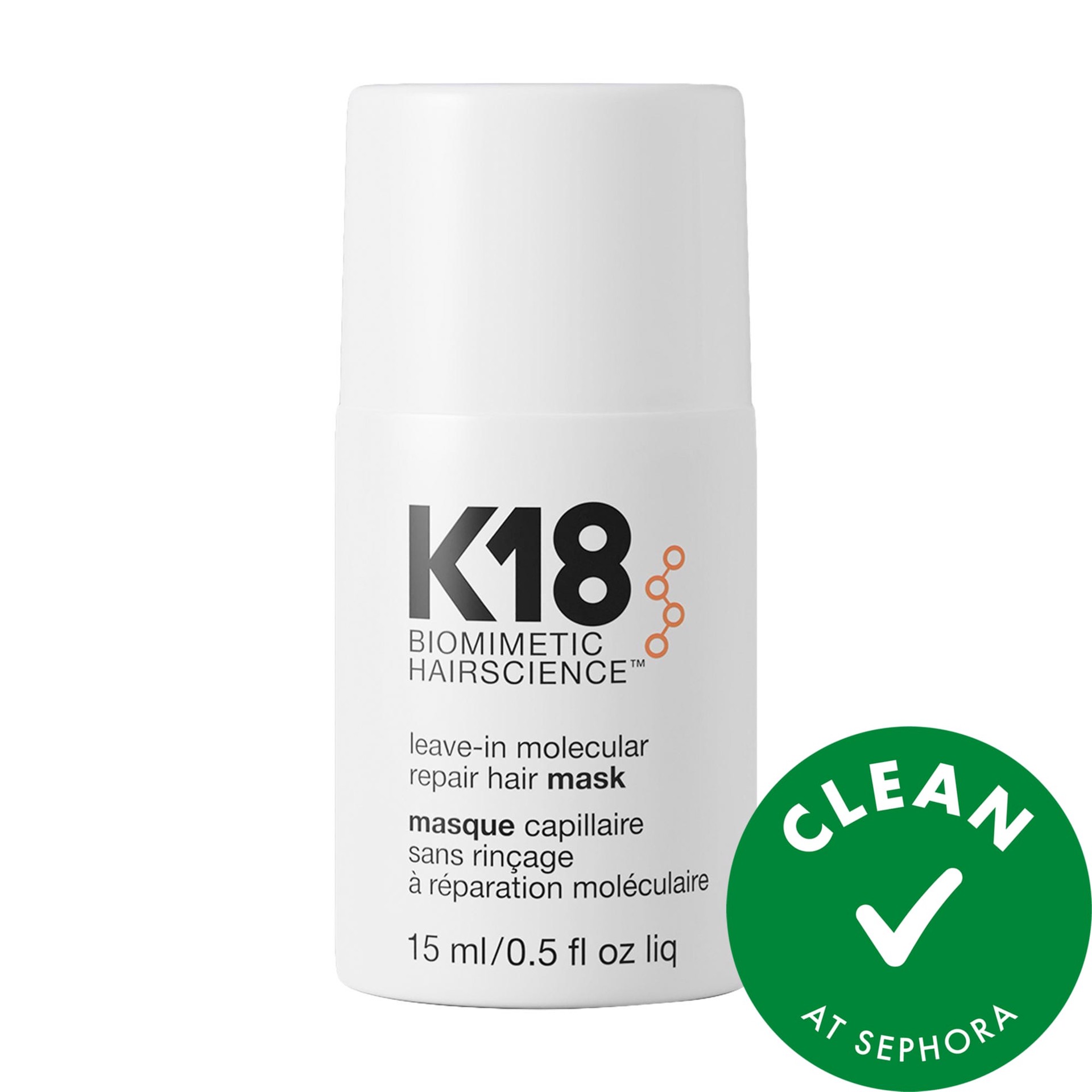 slide 1 of 11, K18 Biomimetic Hairscience Mini Leave-In Molecular Repair Hair Mask 0.5 oz/ 15 mL,