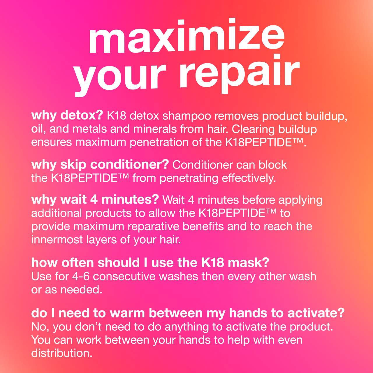 slide 9 of 11, K18 Biomimetic Hairscience Mini Leave-In Molecular Repair Hair Mask 0.5 oz/ 15 mL,