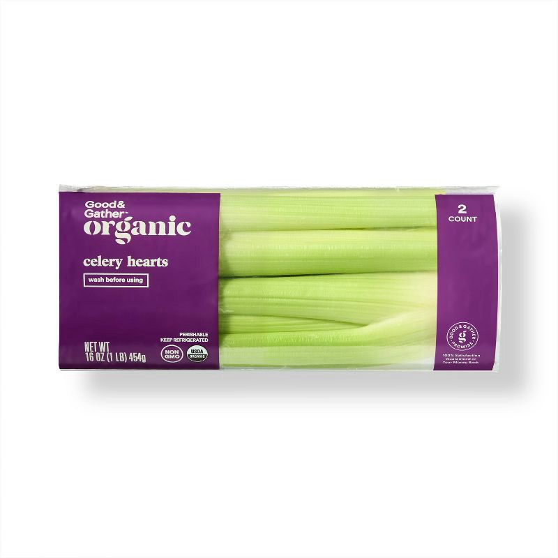 slide 2 of 4, Organic Celery Hearts - 16oz/2ct - Good & Gather™, 2 ct; 16 oz