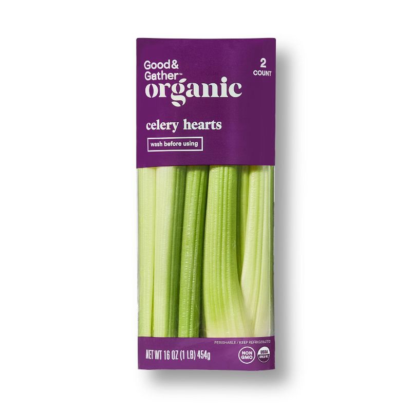 slide 1 of 4, Organic Celery Hearts - 16oz/2ct - Good & Gather™, 2 ct; 16 oz