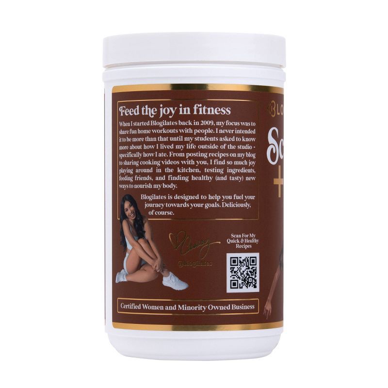 slide 5 of 5, Blogilates Sculpt & Debloat Plant Protein Vegan Powder with Probiotics - Chocolate Shake - 13.4oz, 13.4 oz