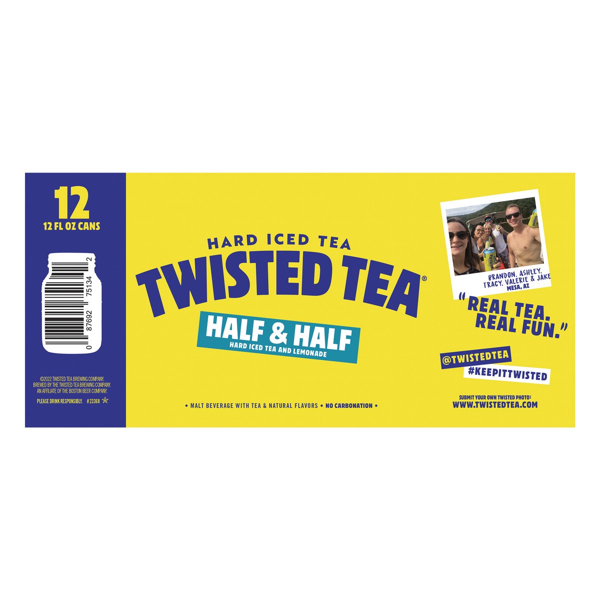 slide 4 of 8, Twisted Tea Half & Half, Hard Iced Tea (12 fl. oz. Can, 12pk.), 12 oz