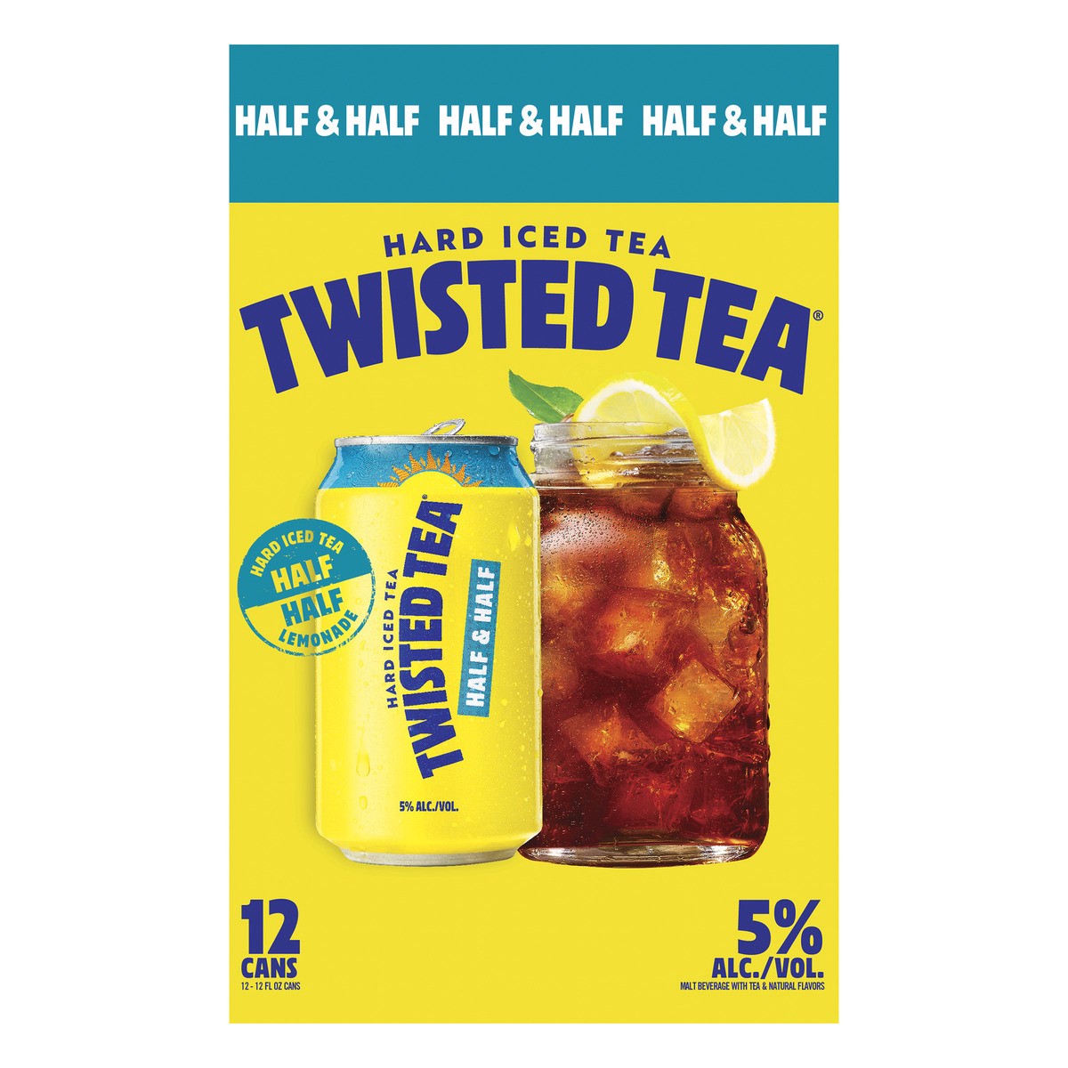 slide 6 of 8, Twisted Tea Half & Half, Hard Iced Tea (12 fl. oz. Can, 12pk.), 12 oz
