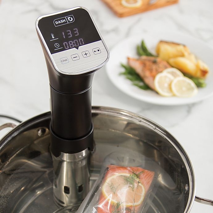 slide 4 of 9, Dash Chef Series Stainless Steel Sous Vide Circulator with Chill, 1 ct