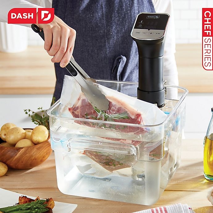 slide 7 of 9, Dash Chef Series Stainless Steel Sous Vide Circulator with Chill, 1 ct