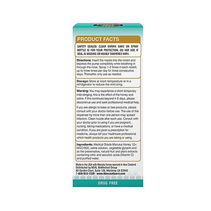 slide 2 of 2, ManukaGuard Manuka Honey Fast Relief Nasal Spray, 1 ct