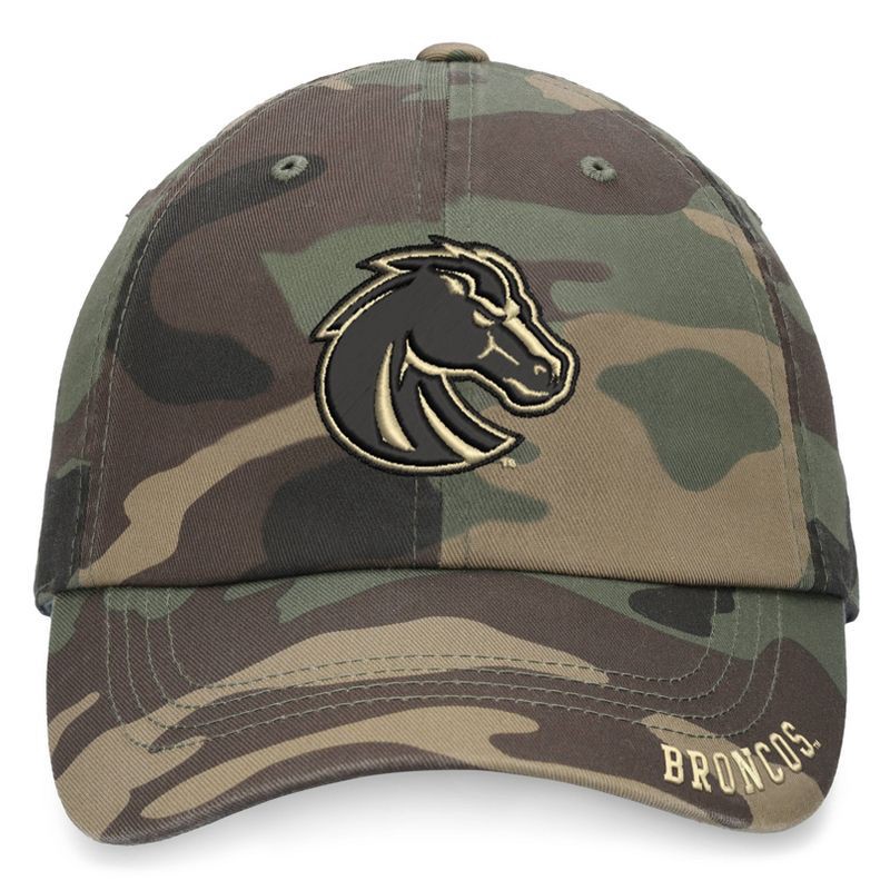slide 2 of 4, NCAA Boise State Broncos Camo Unstructured Washed Cotton Hat, 1 ct