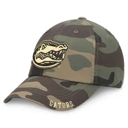 NCAA Florida Gators Camo Unstructured Washed Cotton Hat: University of Florida Caps
