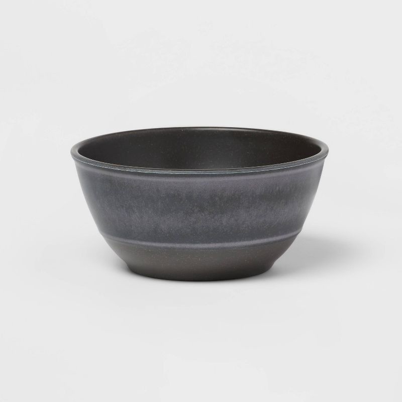 slide 1 of 1, 25oz Melamine and Bamboo Cereal Bowl Gray - Threshold, 25 oz