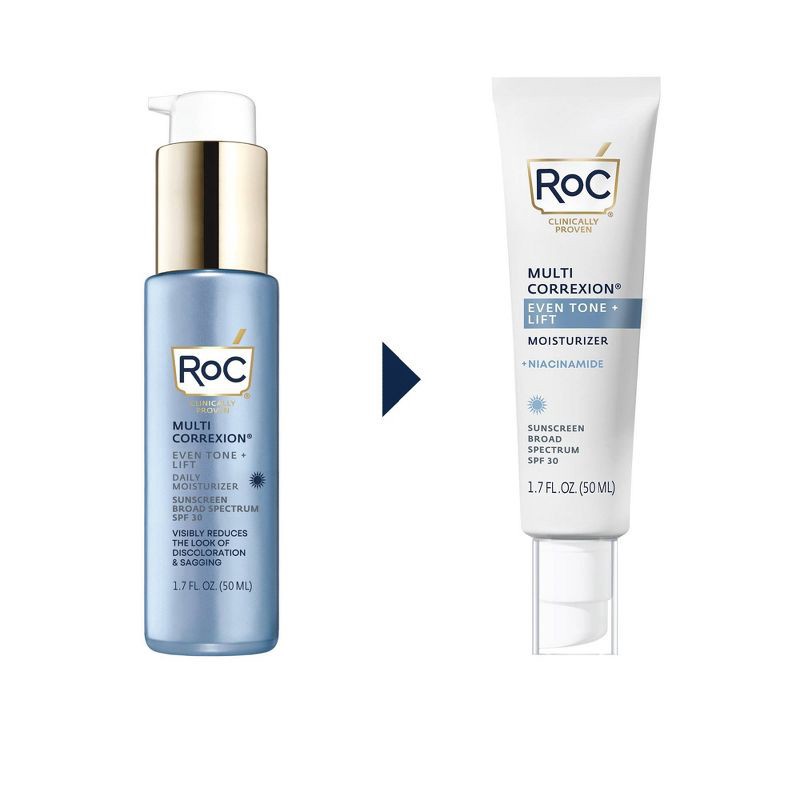 slide 5 of 8, RoC Multi Correxion Even Tone + Lift 5-in-1 Daily Moisturizer - SPF 30 - 1.7oz, 30 ct; 1.7 oz