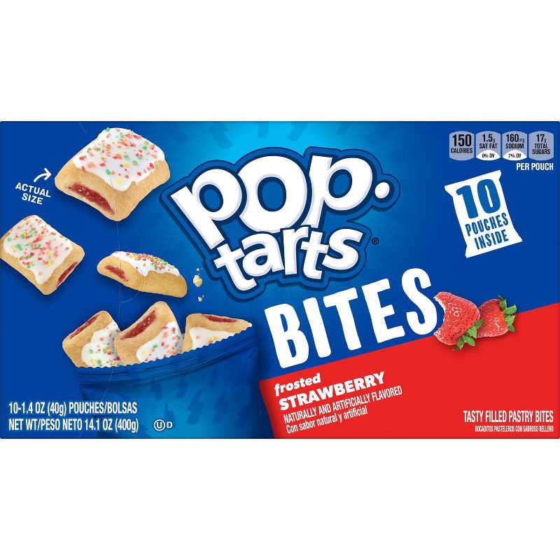slide 4 of 8, Pop-Tarts Bites Frosted Strawberry Pastries - 10ct /14.1oz, 10 ct, 14.1 oz