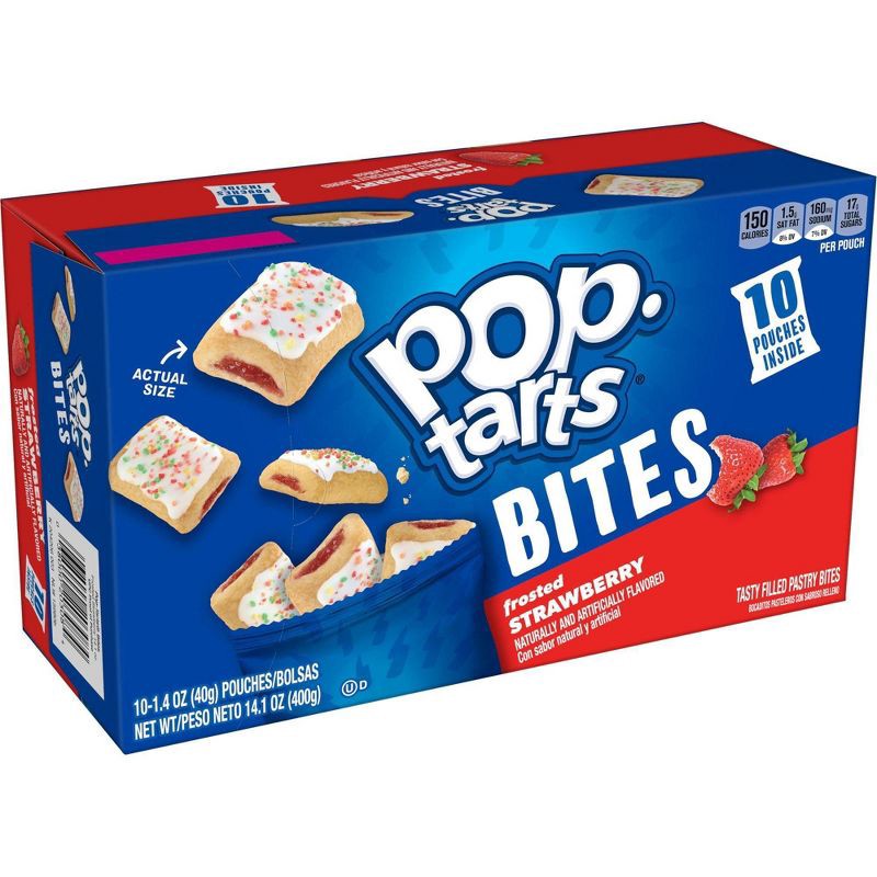 slide 8 of 8, Pop-Tarts Bites Frosted Strawberry Pastries - 10ct /14.1oz, 10 ct, 14.1 oz