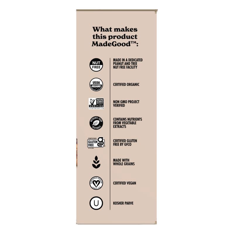 slide 4 of 6, MadeGood Organic Gluten Free Chocolate Chip Cookies Soft Baked Snack Pack - 12ct, 12 ct