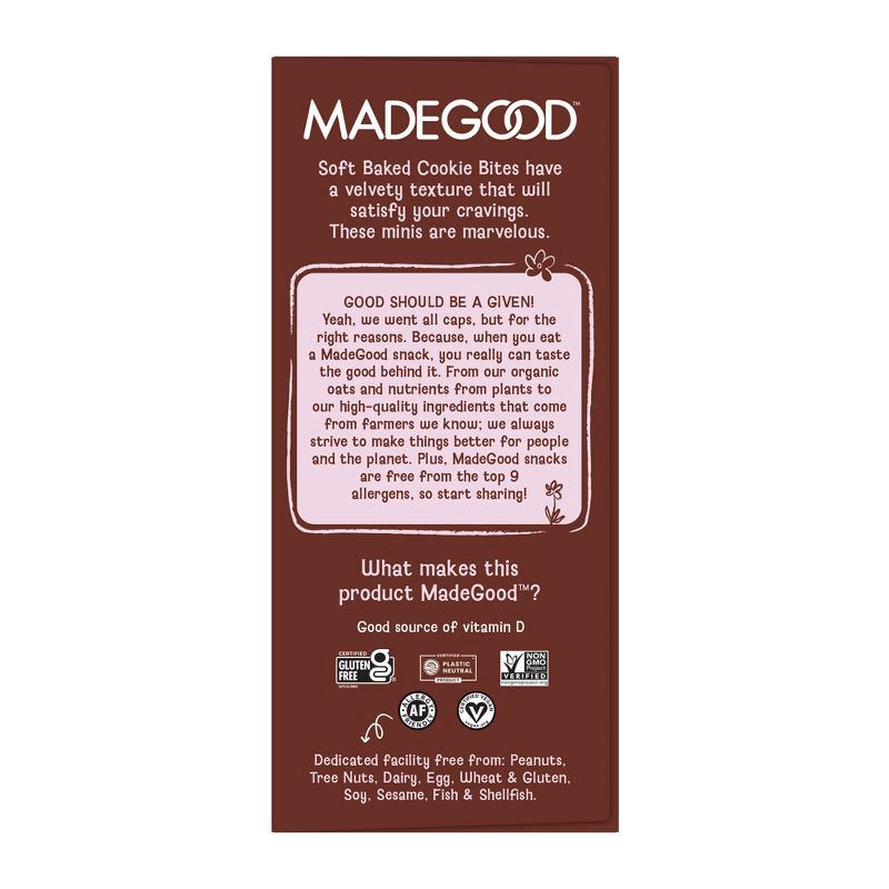 slide 4 of 4, MadeGood Organic Gluten Free Chocolate Chip Cookies Soft Baked Snack Pack - 12ct, 12 ct