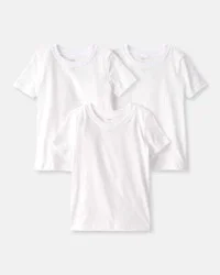 Carter's Boys 3-Pack Short-Sleeve Undershirts - White White 8