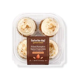 Gourmet Pumpkin Spice Cupcakes - 11.5oz/4ct - Favorite Day™