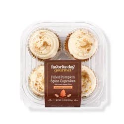 Gourmet Pumpkin Spice Cupcakes - 11.5oz/4ct - Favorite Day™