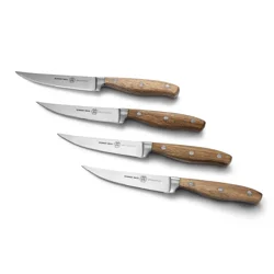 Forged Acacia 4-Piece Steak Set