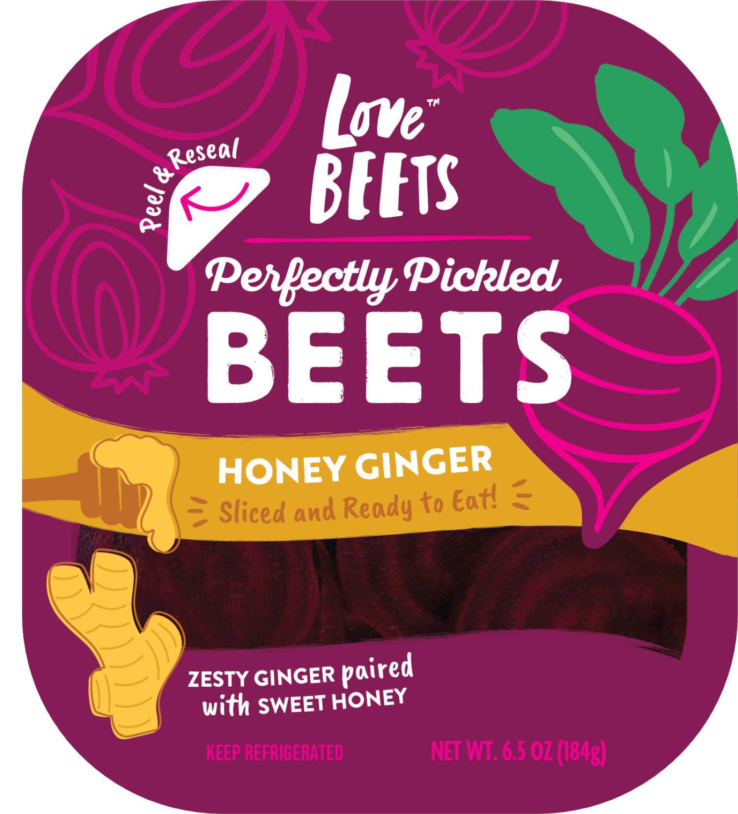 slide 1 of 2, Love Beets Honey Ginger Beets 6.5 oz, 6.5 oz