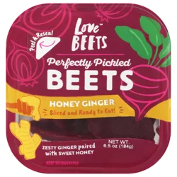 Love Beets Pickled Honey Ginger Sliced Beets 6.5 Oz.